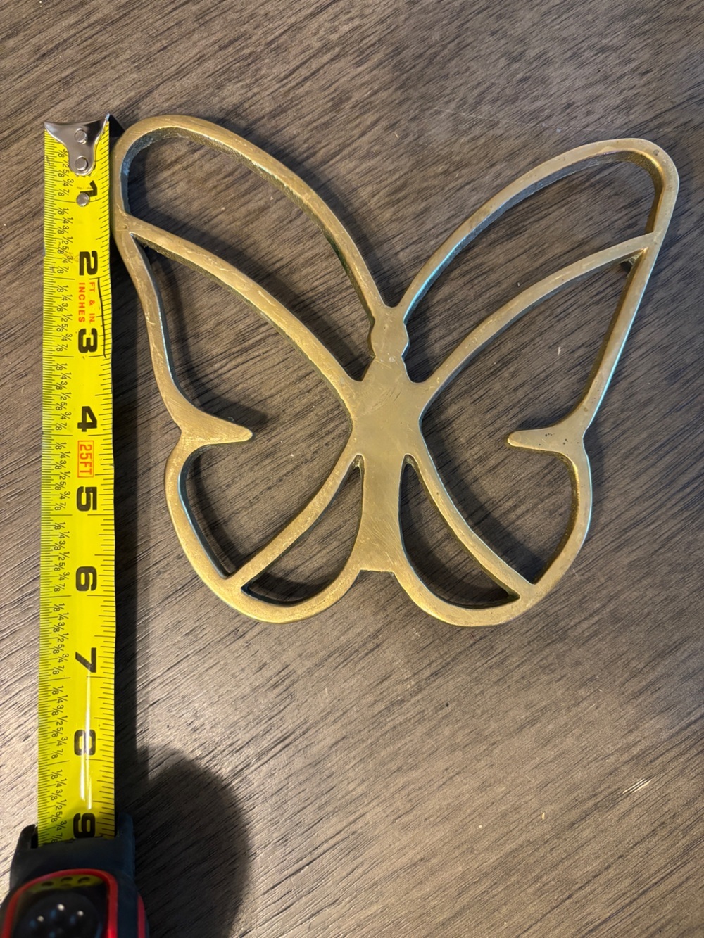 Set of 3 Vintage Brass Butterfly Trivets - Picture 7 of 7